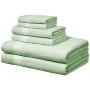 Amazon Basics, Everyday - 2 teli bagno, 2 asciugamani per il viso e 2 asciugamani piccoli, Verde mare