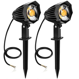 Luci da Giardino 7W COB, CLY Faretti da Giardino led, 800LM Bianca Calda 3000K, IP66 Impermeabile Lampada per Esterni, AC85-265V
