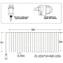 600 LED Catena IDESION 6M x 3M Tenda di Luci con 8 Modalità di Illuminazione, Barriera Fotoelettrica a LED per Camera or Estern
