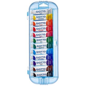 Giotto- Tubetti Tempera 7,5 ml-assortito-3025 00 (conf.12), 49658X