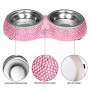Ohok Cane Ciotole, Scintillanti Strass di Cristallo del Cane Ciotole di Cristallo del Cane Ciotole dell'animale Domestico dell'A