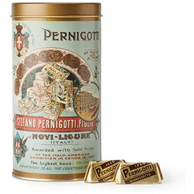 Pernigotti, Confezione Regalo Latta Vintage con Praline Gianduiotto, al Cioccolato Gianduia Classico, Senza Olio di Palma, Senza