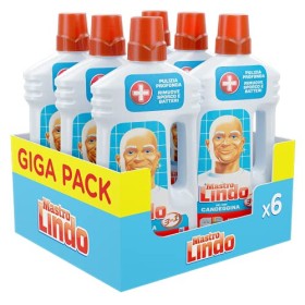 Mastro Lindo Detersivo Igienizzante Lavapavimenti, Liquido Multiuso, 6 Confezioni (6x950 ml), Candeggina, Eucalipto, Maxi Format