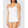 Marchio Amazon - Iris & Lilly Canotta con Pizzo Body Natural Donna, Pacco da 2, Multicolore (White/Black), XS, Label: XS