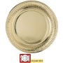 Ciao-Kit Party Tavola Oro persone (94 pezzi: 30 piatti Ø23cm, 24 bicchieri plastica 200ml, 40 tovaglioli carta 33x33cm), Single