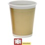 Ciao-Kit Party Tavola Oro persone (94 pezzi: 30 piatti Ø23cm, 24 bicchieri plastica 200ml, 40 tovaglioli carta 33x33cm), Single