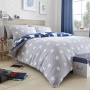 Bedlam - Stelle - Set copripiumino in cotone spazzolato - Blu - Singolo