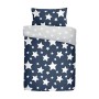 Bedlam - Stelle - Set copripiumino in cotone spazzolato - Blu - Singolo