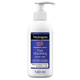 Neutrogena, Crema Mani, Assorbimento Rapido, Idratazione Immediata, Texture Leggera, Formula Norvegese, Non Unge, 140ml