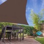 Relaxdays, Marrone Tenda a Vela Triangolare, Idrorepellente, Anti UV, Corde di Supporto, Terrazza e Giardino, 6x6x6 m, 6 x 6 x 6