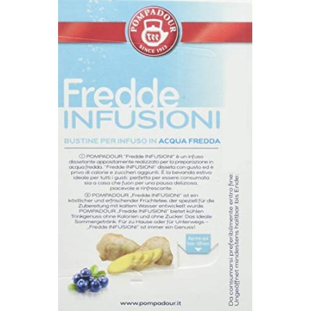 Pompadour Fredde Infusioni Zenzero & Mirtillo - 18 filtri - (confezione da 3)