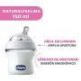 Chicco Natural Feeling Bottiglia Flusso Normale con tetarella inclinata, 0M +,150 Ml [ Importato da Unione Europea]