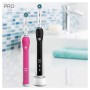 Oral-B PRO 2 2950N CrossAction Spazzolino Elettrico Ricaricabile con 2 Manici Connessi, di cui 1 Rosa e 1 Nero, 2 Testine di Ri