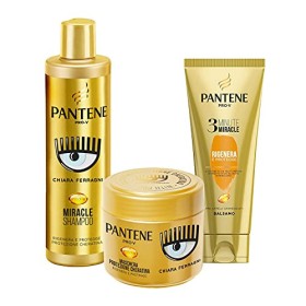 Pantene Pro-V by Chiara Ferragni, Shampoo Miracle+Balsamo 3Minuti+ Maschera Protezione Cheratina Rigenera e Protegge