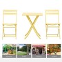 Outsunny Set Tavolo e Sedie da Giardino ed Esterno in Metallo Giallo, Set da 3 Pezzi Pieghevole e Salvaspazio