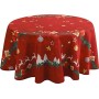 Le linge de Jules Tovaglia Antimacchia Noël Rosso - Rotonda diámetro 160 cm
