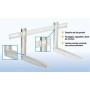 La Ventilazione EPSR420M Staffa Universale Mini a Parete per Unità Esterne Condizionamento 420x300x700 mm, Bianco