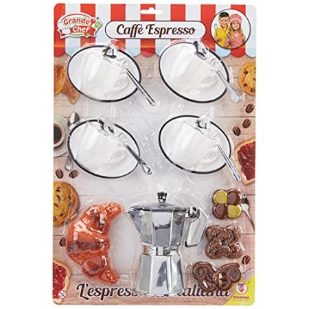 Teorema- Grande Chef-Set caffè con Caffettiera e Tazzine, Multicolore, 63018