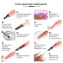 Shelloloh Kit Ricostruzione unghie, Poly Estensione Gel 6pz per Unghie Prolunga con 36W Unghia Lampada LED+UV con Base coat,Top 