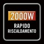 Imetec Living Air C4-100 Termoventilatore, 2000 W, Compatto ed Elegante, Silenzioso, Termostato Ambiente
