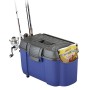 Plastica Panaro Valigetta Pesca Rod 169, con Porta canne e Tasca Laterale per pastura, Blu, Dimensioni Esterne 525 x 340 x H300 