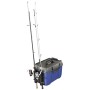Plastica Panaro Valigetta Pesca Rod 169, con Porta canne e Tasca Laterale per pastura, Blu, Dimensioni Esterne 525 x 340 x H300 