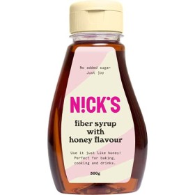 NICKS Fiber Syrup, Sciroppo di fibra con sapore di miele, dolcificante alternativo allo zucchero, senza zuccheri aggiunti 300 g