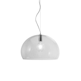 Kartell Small FL/Y Lampada da Soffitto 15 W, Cristallo, 232 x 38 x 28 cm