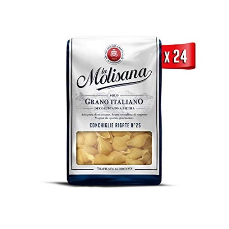 La Molisana Abissine Rigate No.25 Pasta Corta 24-Pezzi - 12 Kg