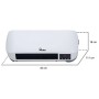 Ardes AR4W03P Week Termoventilatore Ceramico da Parete, Display Digitale e Programmatore Settimanale, Timer 12 H, con Telecomand