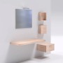 OGOMONDO Cassettiera in Laminato sospesa per Mensoloni lavabi da appoggio arredo Bagno Vari Colori Made in Italy