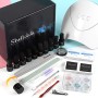Shelloloh Gel Kit Semipermanente Unghie Gel Completo - 8 Colori Smalti in Gel, Smalto Soak off Gel con 36W Lampada LED Fornetto 