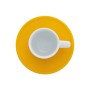 Bialetti Y0TZ032 Set 4 Tazzine (con Piattini) Moka Color, Porcellana