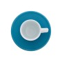 Bialetti Y0TZ032 Set 4 Tazzine (con Piattini) Moka Color, Porcellana