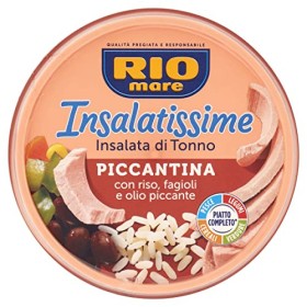 Rio Mare - Insalatissime Piccantina e Tonno con Fagioli Rossi e Neri e Olio Piccante, Senza Conservanti, 1 Lattina da 220g con F