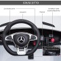 homcom Macchinina Elettrica per Bambini con Licenza Ufficiale Mercedes-Benz Luci e Fanali Funzionanti Lettore di Musica MP3 e Mi