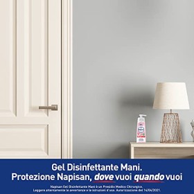 Napisan Gel Igienizzante Mani, Gel Disinfettante, Antibatterico, Confezione Da 6 Gel, Gel Mani da 200 ml, Camomilla e Loto