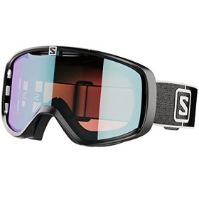 SALOMON AKSIUM Photo, Maschera da Sci Unisex Adulto, Black/AW Blue, S/M