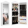 SONGMICS Armadio Armadietto Portagioie Gioielli da Parete con Specchio JBC83W