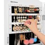 SONGMICS Armadio Armadietto Portagioie Gioielli da Parete con Specchio JBC83W