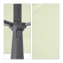 Relaxdays 10023227_49 Ombrellone Spiaggia, Mare, Giardino, Balcone, Rettangolare, 200 x 120 cm, Inclinabile, Bianco