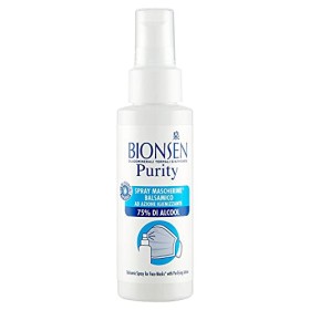Bionsen, Purity Spray Igienizzante per Mascherine, Disinfettante per Mascherine Riutilizzabili, A base di Alcool Etilico al 75% 