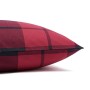 AmazonBasics - Set copripiumino in flanella - 230 x 220 cm/50 x 80 cm x 2, Rosso a quadretti