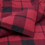 AmazonBasics - Set copripiumino in flanella - 230 x 220 cm/50 x 80 cm x 2, Rosso a quadretti