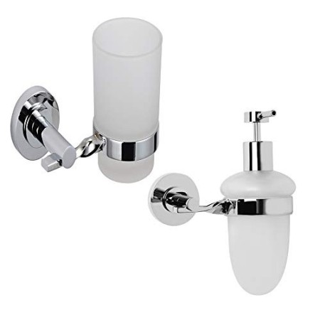 OGOMONDO Set 2 Pezzi Accessori da Bagno Narciso 002 Ottone Cromato