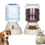 YGJT Distributori Automatici di Cibo/Aqua per Gatti e Cani Pet Feeder Automatico - 2 Pezzi - 3.75L Prodotti per Animali Domestic