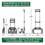 ATHLON TOOLS Carrello di trasporto pieghevole saliscale | Piattaforma di carico con cuscinetti antiscivolo | Ruote con battistra