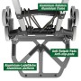ATHLON TOOLS Carrello di trasporto pieghevole saliscale | Piattaforma di carico con cuscinetti antiscivolo | Ruote con battistra