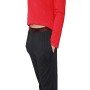 Calvin Klein Knit L/S Pant Set Pigiama, Topo Gala Rosso/Jogger Nero, XL Uomo