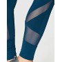 Marchio Amazon - AURIQUE Leggings Sportivi con Inserto in Mesh Donna, Blu (Gibraltar Sea), 44, Label:M